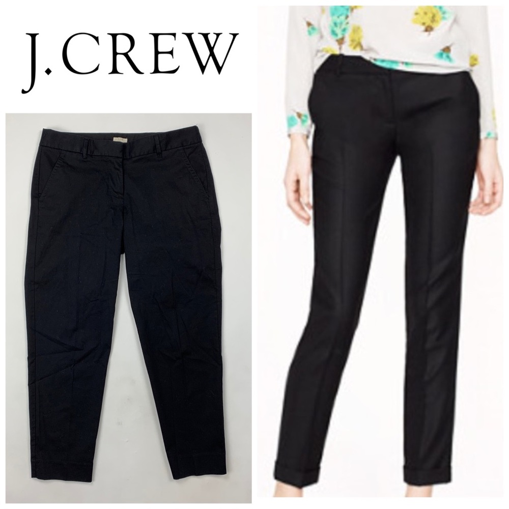 J. Crew Black Stretch Skimmer Skinny Pants Size 2